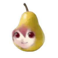 a picture of a pear with a person 's face on it