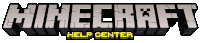 a logo for the minecraft help center is shown