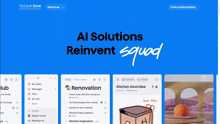 a screenshot of a website that says " al solutions reinvent squad "