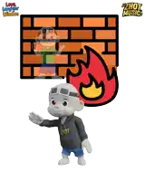 a cartoon character wearing a hoodie that says zhot