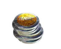 a stack of nft coins with a gold coin in the middle