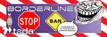 a stop sign and a sign that says ban