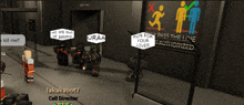 a screenshot of a video game with uraa written on a sign