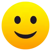 a yellow smiley face with black eyes and a smile on its face