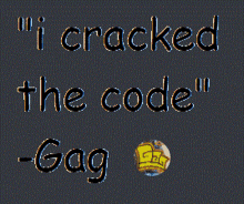 a black background with the words " i cracked the code " on it