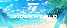 a poster for underworld the ultimate clan shows a beach