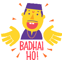 Jyotish Saying Badhai Ho Sticker