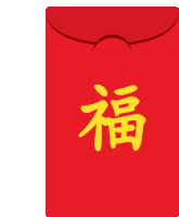 a red envelope with chinese characters on the front