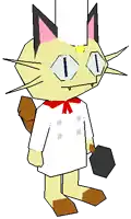 a drawing of a cat wearing a chef 's uniform