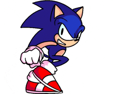 sonic the hedgehog is a cartoon character from the video game sonic the hedgehog and is standing on a white background .