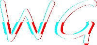 the letters w and g are shown in red and blue