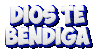 dios te bendiga is written in white and blue letters