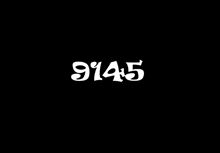 the number 9145 is written in white on a black background