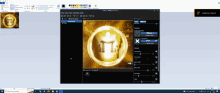 a computer screen shows a picture of a gold circle with the number 1 in it