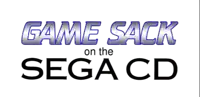 a logo for game sack on the sega cd is shown