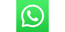 a green square with a white speech bubble and a phone in the middle .