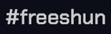 the word freeshun is written in white letters on a black background