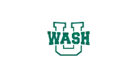 a green and red logo for wash u