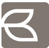 a white letter b on a grey background