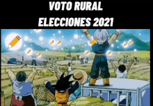 a cartoon of a boy holding a pencil with the words voto rural elecciones 2021