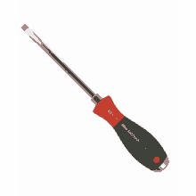 a wiha-softfinish screwdriver with a red and black handle