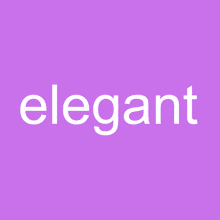 a purple background with the word elegant in white