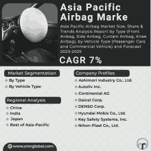 asia pacific airbag market size share & trends analysis report by type ( front airbag side airbag curtain airbag