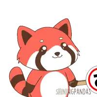 a red panda holding a sign that says perfect 10