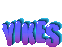 a purple and blue logo that says vikes