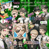 a collage of anime characters with the words bromance written on the bottom