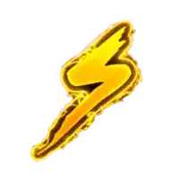 a yellow lightning bolt with the letter s in the middle