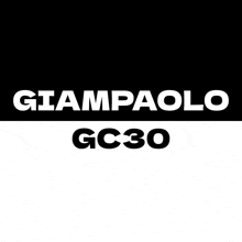 a black and white logo that says giampaolo gc30