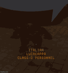 a video game character with the name italian lucacappa class-d personnel