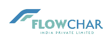 a flowchar india private limited logo with a blue arrow