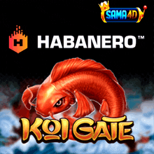 an advertisement for habanero koi gate shows a red fish