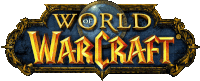 a logo for world of warcraft is shown on a blue background