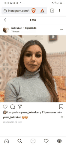 a screenshot of a woman 's face on instagram.com