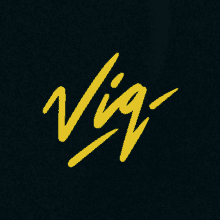 a black background with the word viq in yellow