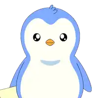 a penguin holding a sign that says 41
