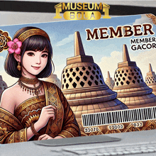 a museum bola member card is on a computer screen