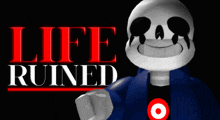 a video game called life ruined with a skeleton character