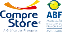 a logo for compre store a grafica das franquias is shown