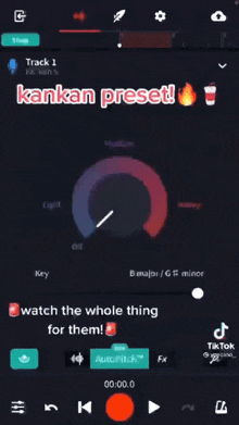 a screenshot of a app that says kankan preset on it