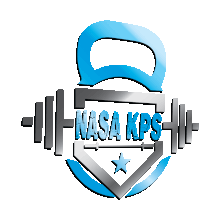 a nasa kps logo with a barbell and a star