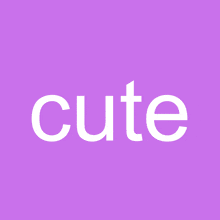 a purple background with the word cute on it