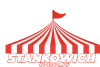 a red and white striped tent with the words stankowski roleplay on it