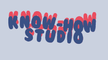 a blue and red logo that says " know how studio "