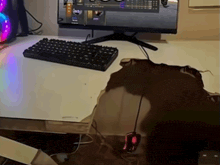 a computer with a keyboard and a mouse on a desk