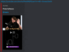 a pirate software drivers video is displayed on a dark background
