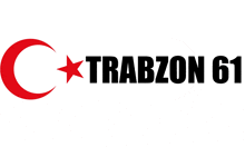 the logo for trabzon 61 has a red crescent moon